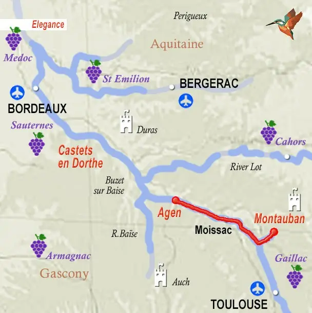 The Canal de Garonne in south-west France