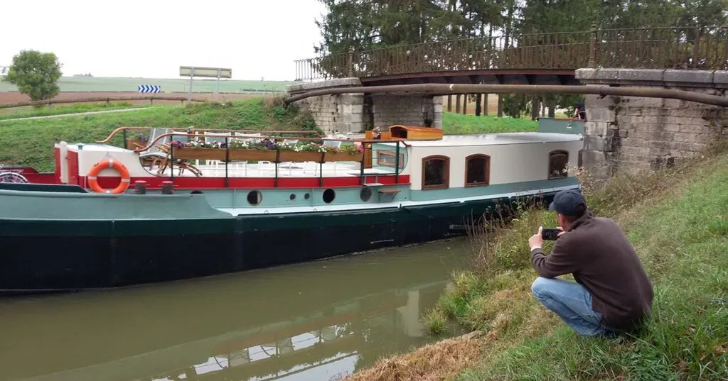 Papillon cruising the canal