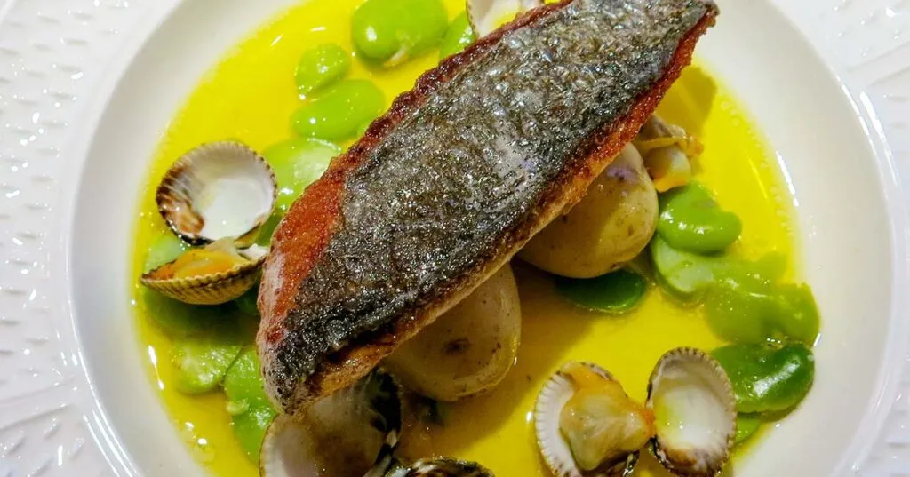 A plated dish from the galley