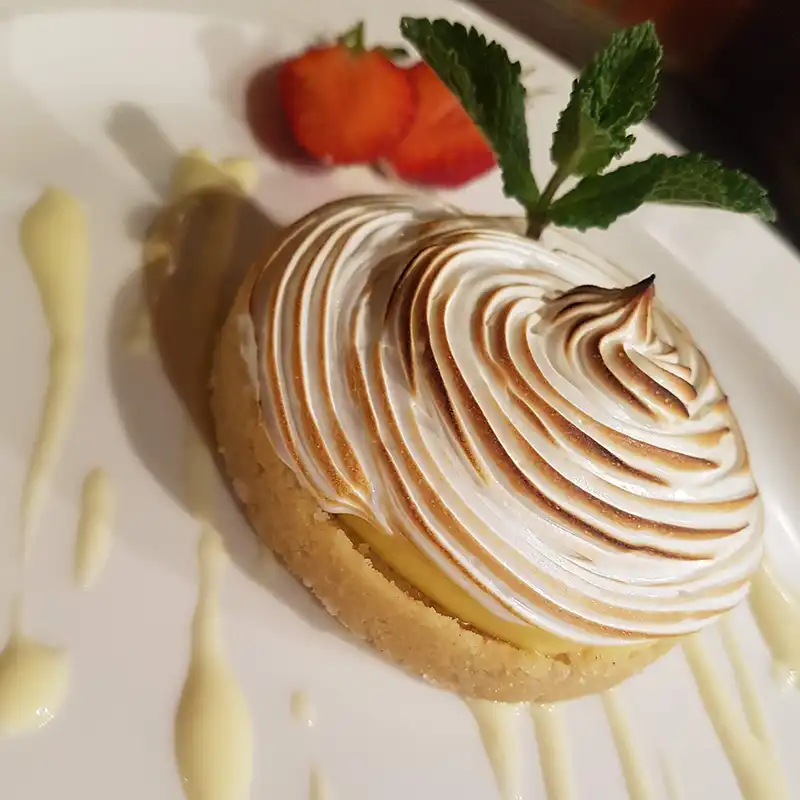 A dessert from Tango's galley