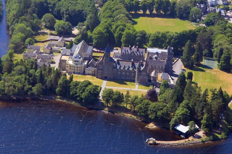 The Highland Club, a former Benedictine monastery on the banks of Loch Ness