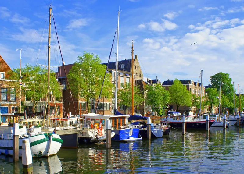 Dutch waterway scenery along the route