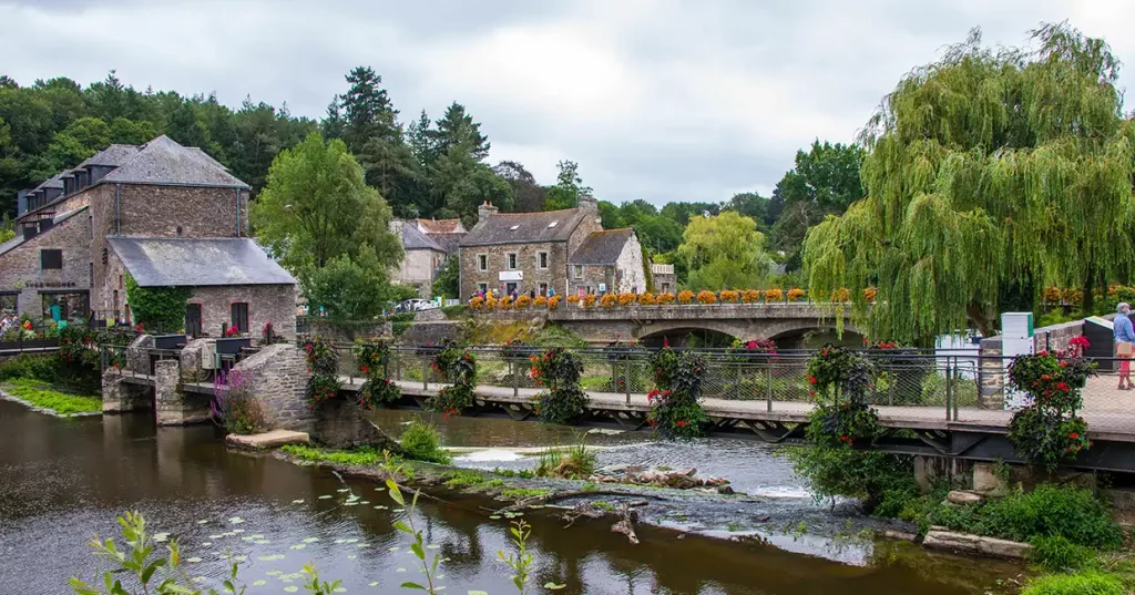 The flower-lined lanes of La Gacilly, Brittany